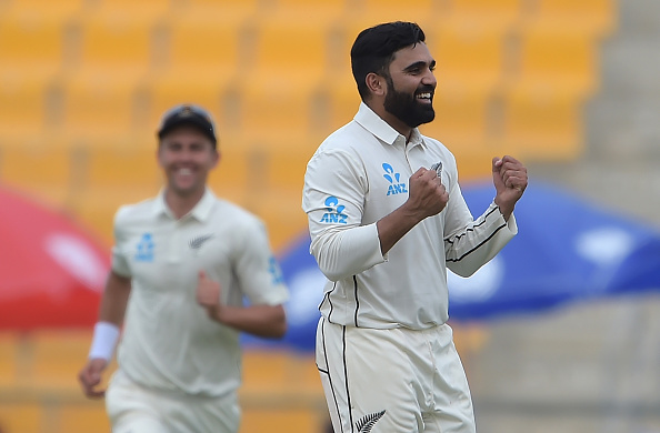 The 30-year-old Ajaz Patel earned Man of the Match on his Test debut | Getty 