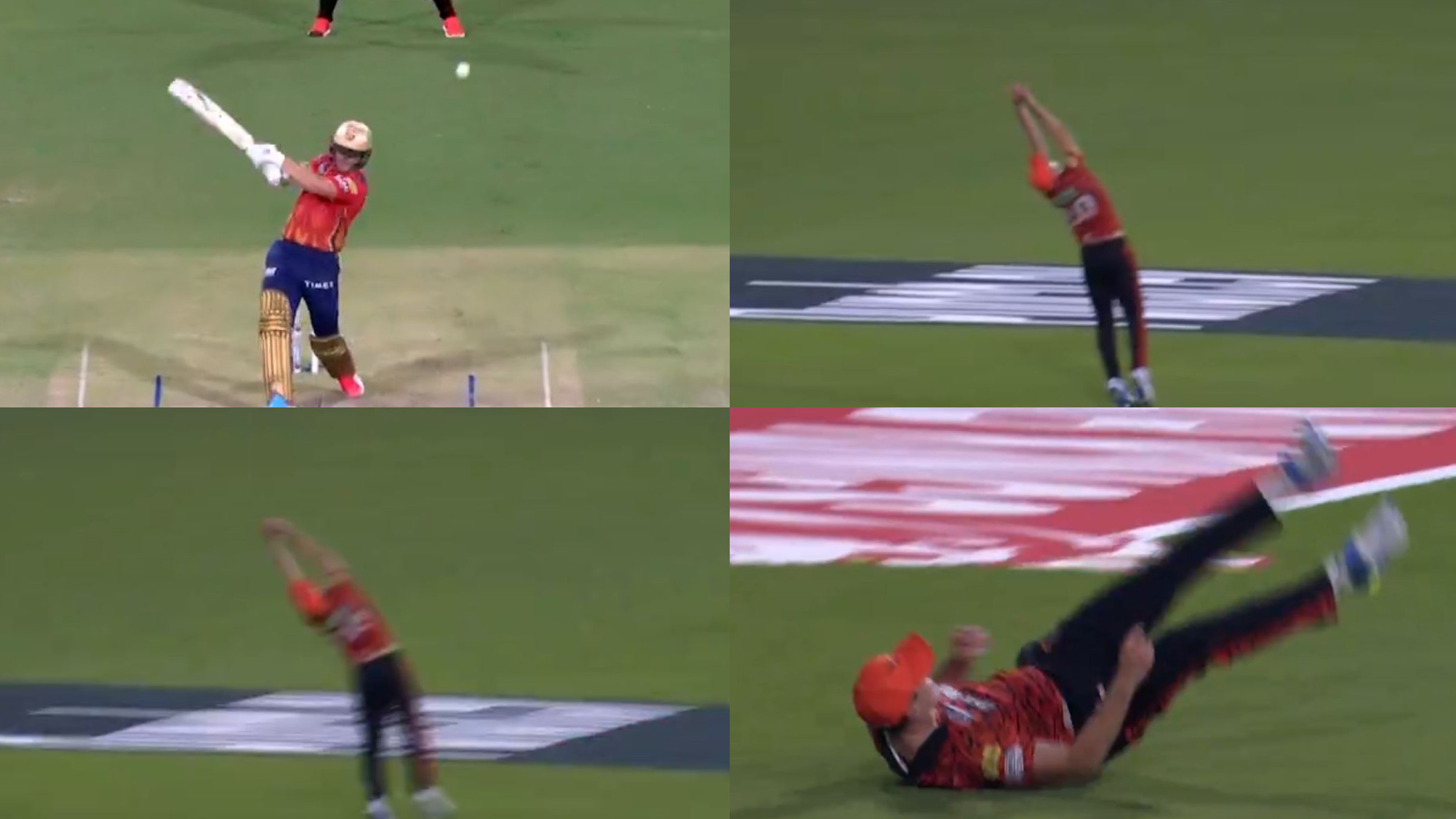 IPL 2024: WATCH- Pat Cummins takes an excellent overhead catch at mid-off to dismiss Sam Curran