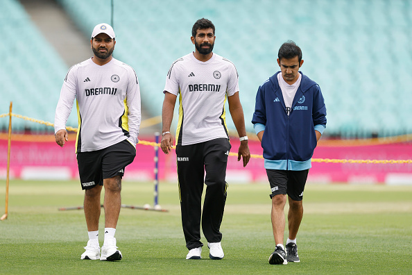 Rohit Sharma, Jasprit Bumrah and Gautam Gambhir | Getty